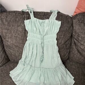 Trixxi Light Green Ruffled Dress